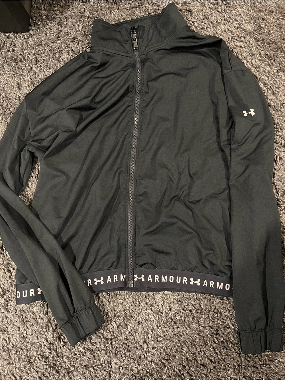 Under Armour Women’s Black Zip-Up Track Jacket Size Large